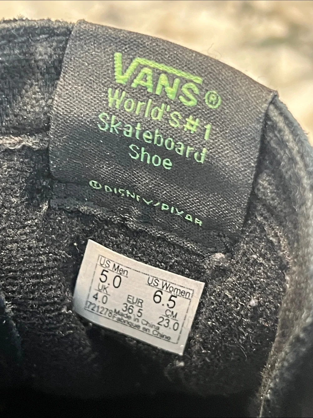 Vans x Toy Story Sk8-Hi Reissue Buzz Lightyear Men 5 / Women 6.5 RARE